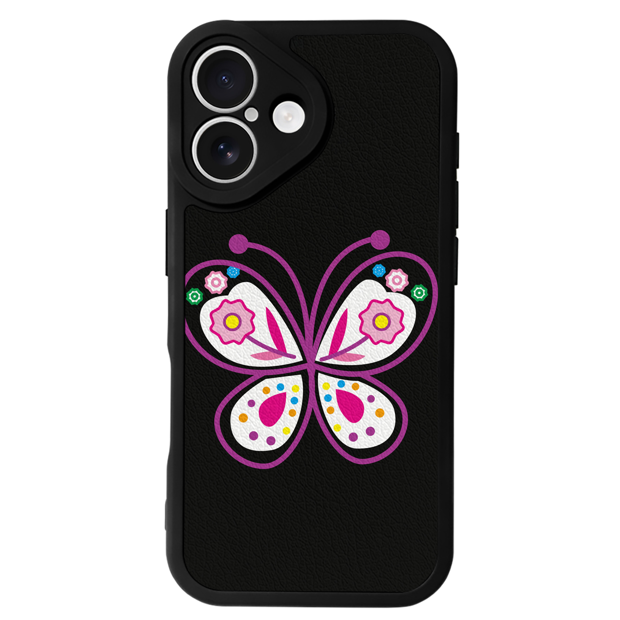 （画像用） Hello Kitty ハローキティ 【iPhone 16シリーズ対応】シリコンスマホケース（レザー調） 材質：シリコン